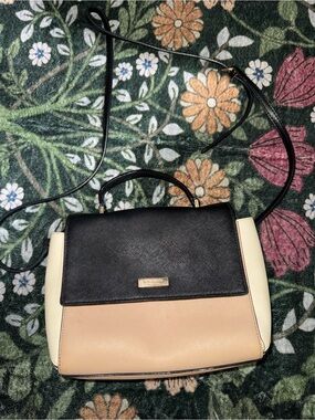 kate spade Black, Nude & Cream Colorblock Crossbody Satchel